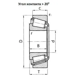 Подшипник роликовый конический 31315 (27315) Timken — фото