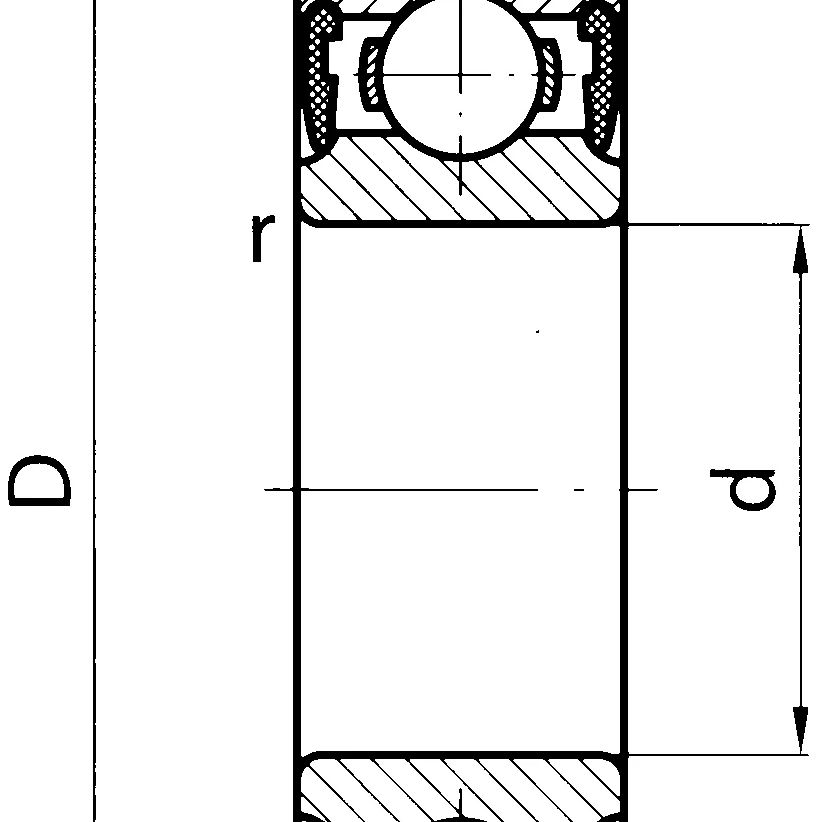 Подшипник шариковый радиальный однорядный SS6203 2RS (180203 Ю) FBJ — миниатюра