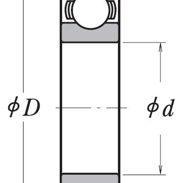 Подшипник шариковый радиальный однорядный 6204 NR (50204) NACHI — миниатюра