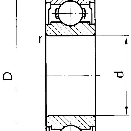 Подшипник шариковый радиальный однорядный 608ZZ (80018) CRAFT — миниатюра