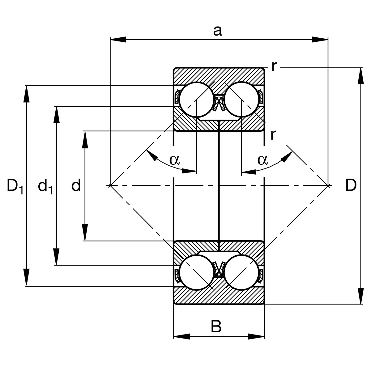 3307 2RS (3056307 2RS) — миниатюра