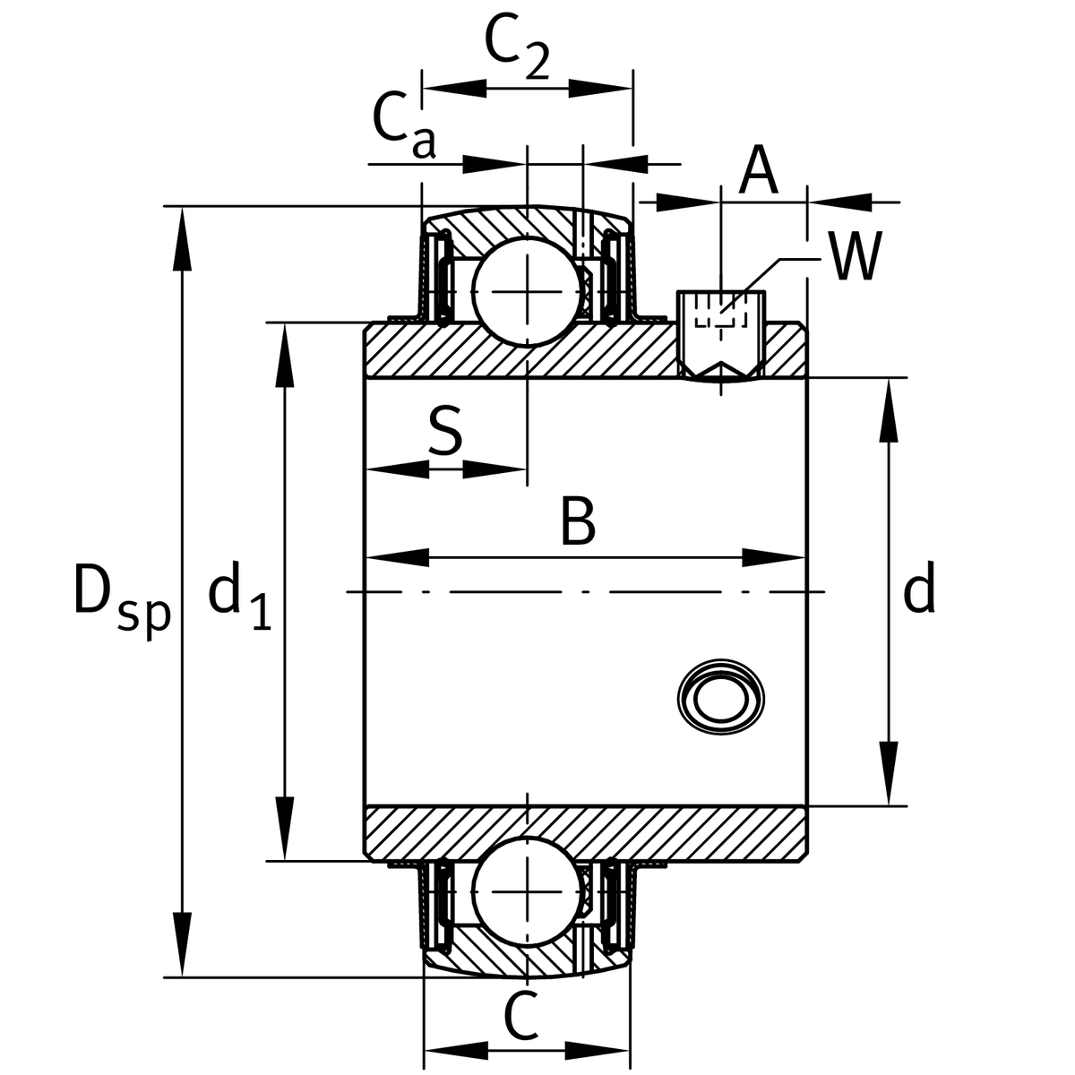 Подшипник закрепляемый (вставка) UC207 CRAFT — миниатюра